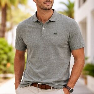 Lacoste Men's Regular Fit Heather Green/Gray Polo Shirt size XL